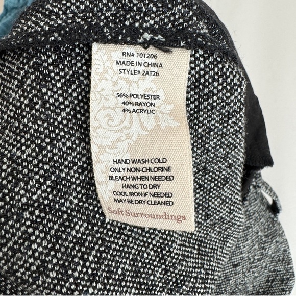 Soft Surrounding womens gray woven wide leg loose trousers size 4 NWOT - Picture 9 of 9